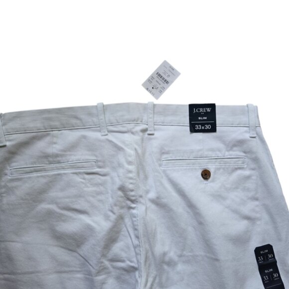 NWT J. Crew Factory Men's Preppy Slim Flex White Chino Pants ~ 33W 30 L - Picture 6 of 8